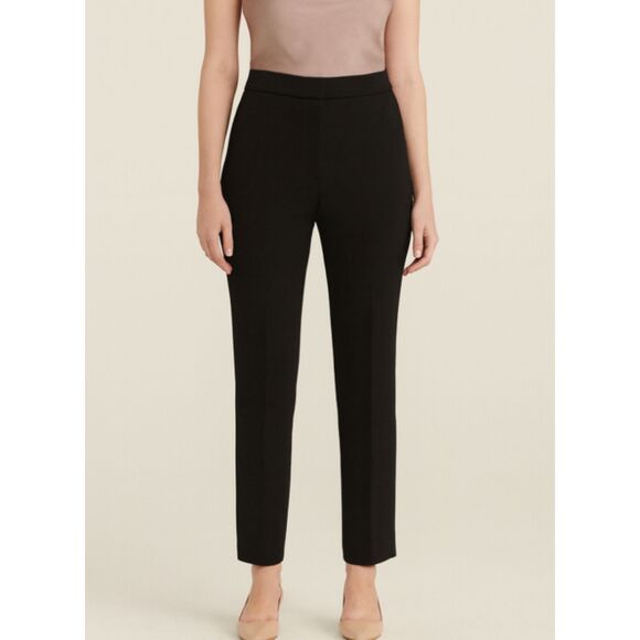 NYDJ Black Dress Pants Size 14 Straight Leg Stretch Career Work Slacks - Picture 1 of 9